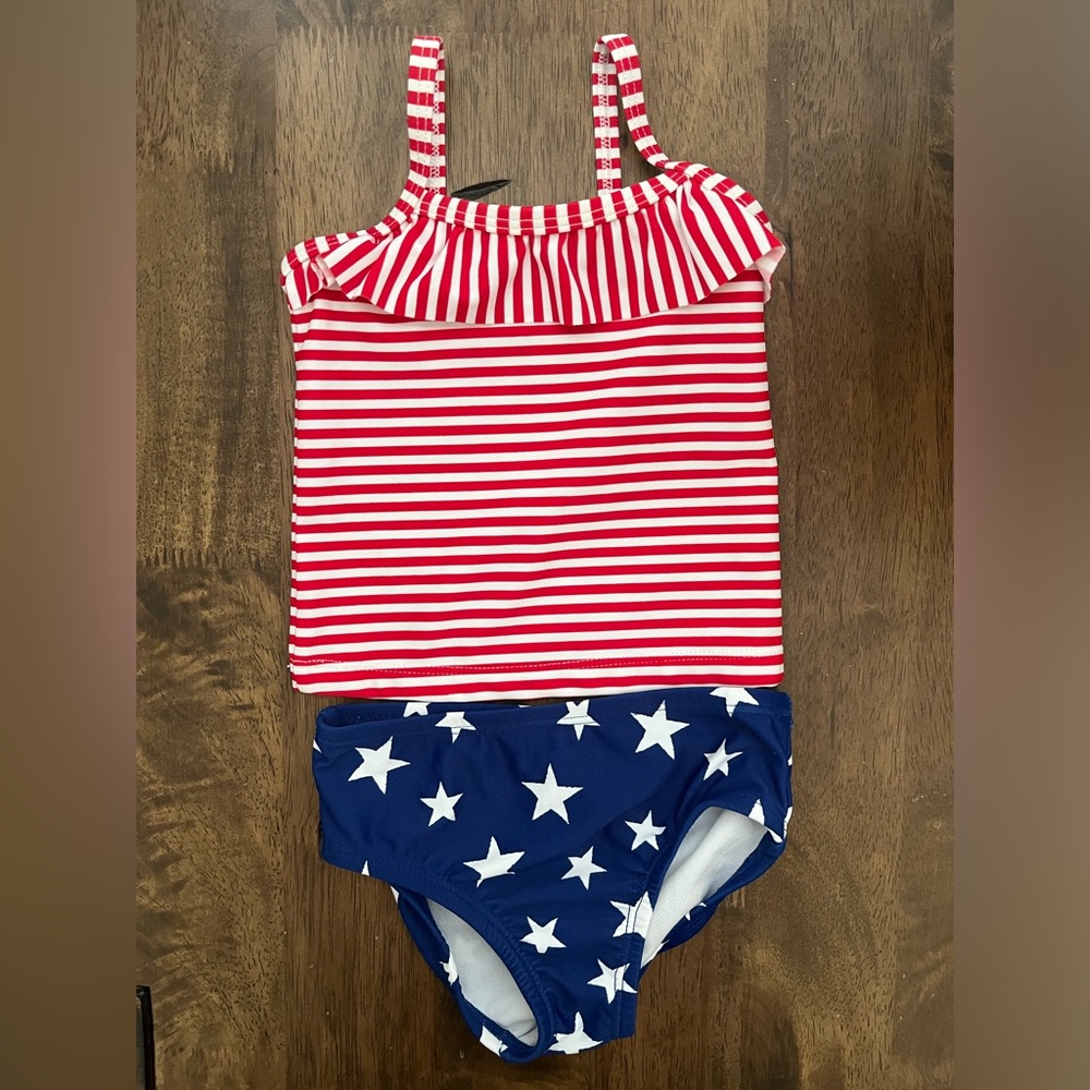 American flag baby bathing suit